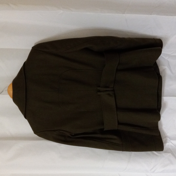 VICTORIA'S SECRET Wool Blend Pea Coat Olive Sz 8 Double Breasted Pockets Lined - Picture 6 of 8